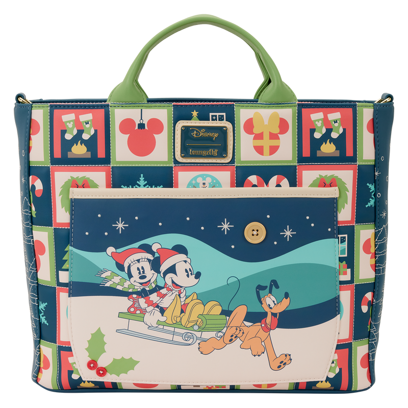 Loungefly Disney Tote Bag - Mickey & Friends Holiday