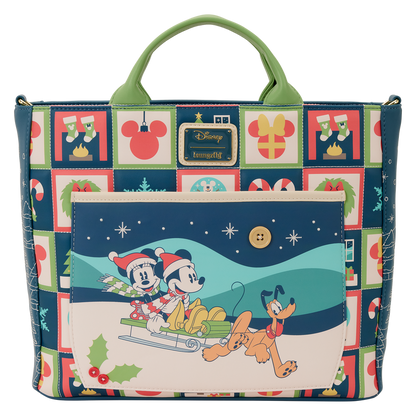 Loungefly Disney Tote Bag - Mickey & Friends Holiday