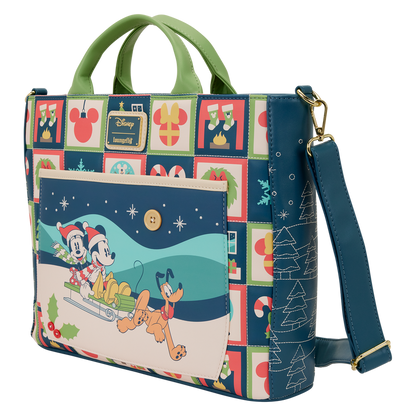 Loungefly Disney Tote Bag - Mickey & Friends Holiday