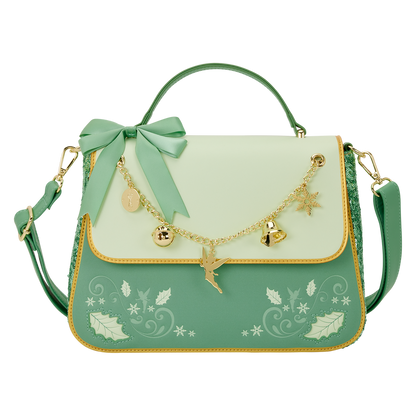 Loungefly Disney Cross Body Bag - Tinker Bell Holiday Sequin Crossbody Bag
