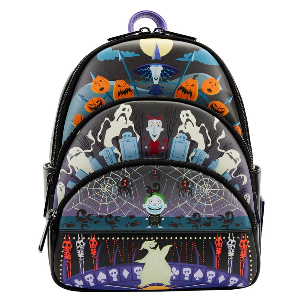 Loungefly Disney Mini Backpack - Lock, Shock, Barrel & Oogie Boogie