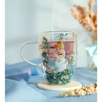 Disney Glass with Dried Flowers - Cinderella