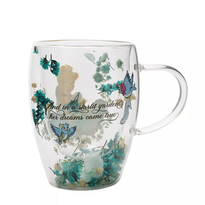 Disney Glass with Dried Flowers - Cinderella