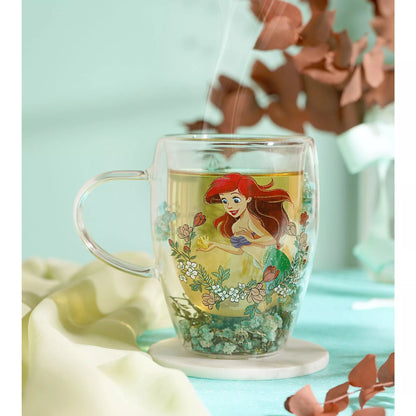 Disney Glass with Dried Flowers - Ariel