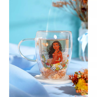 Disney Glass with Dried Flowers - Moana