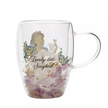 Disney Glass with Dried Flowers - Snow White