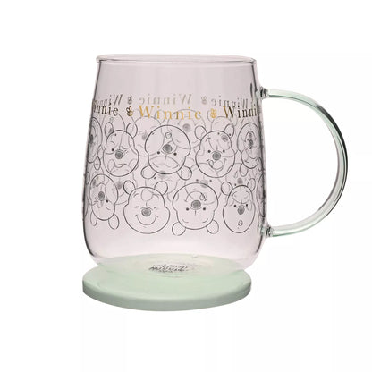 Disney Glass Mug with Lid - Winnie