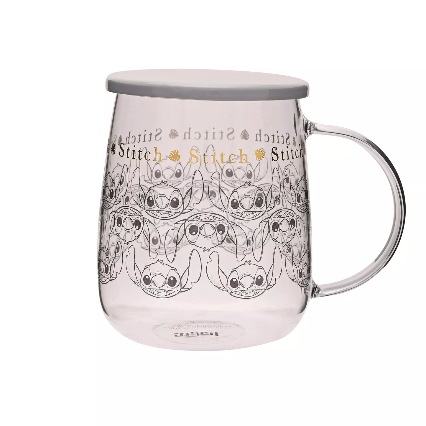 Disney Glass Mug with Lid - Stitch