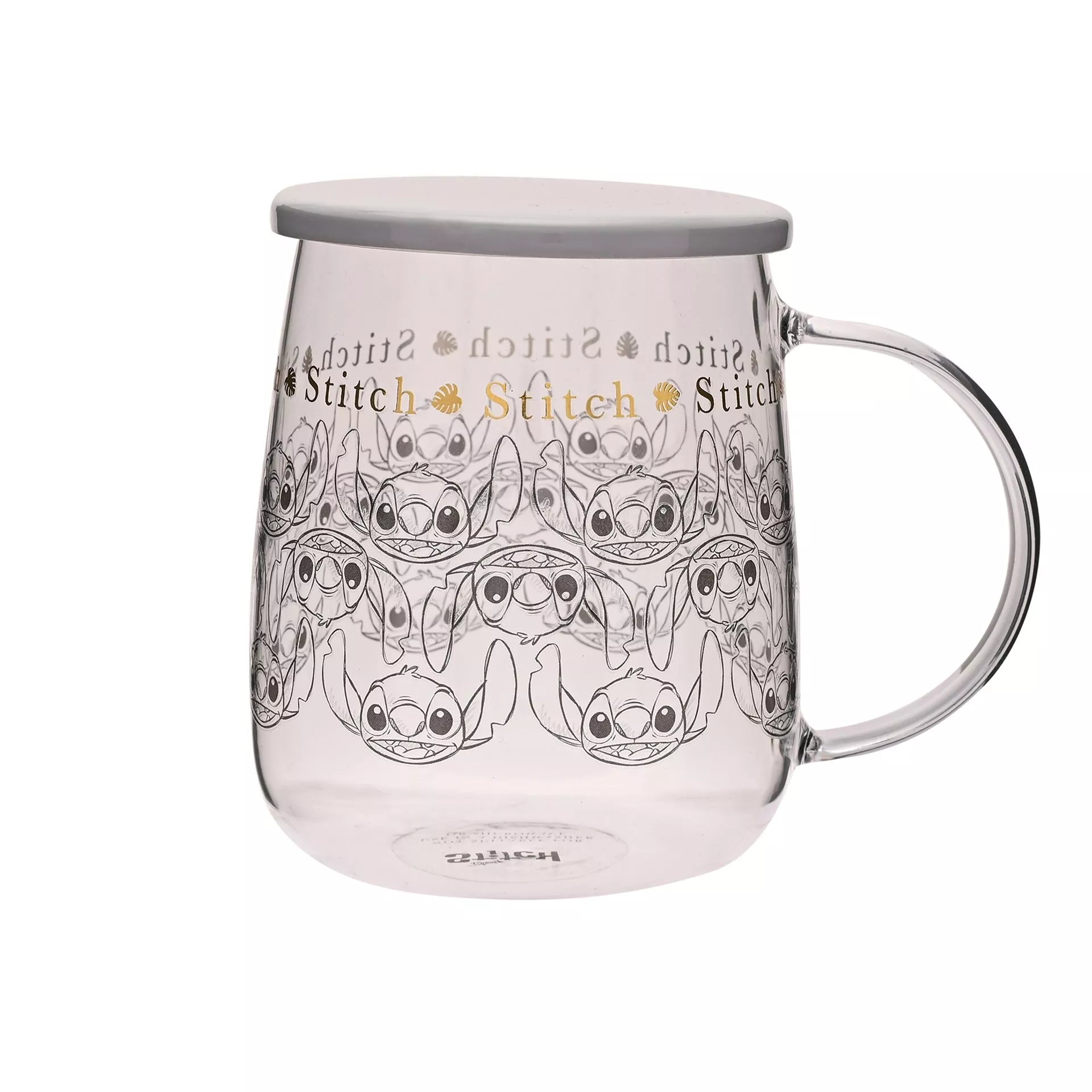 Disney Glass Mug with Lid - Stitch
