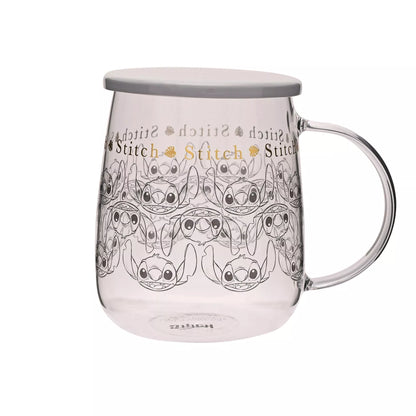 Disney Glass Mug with Lid - Stitch