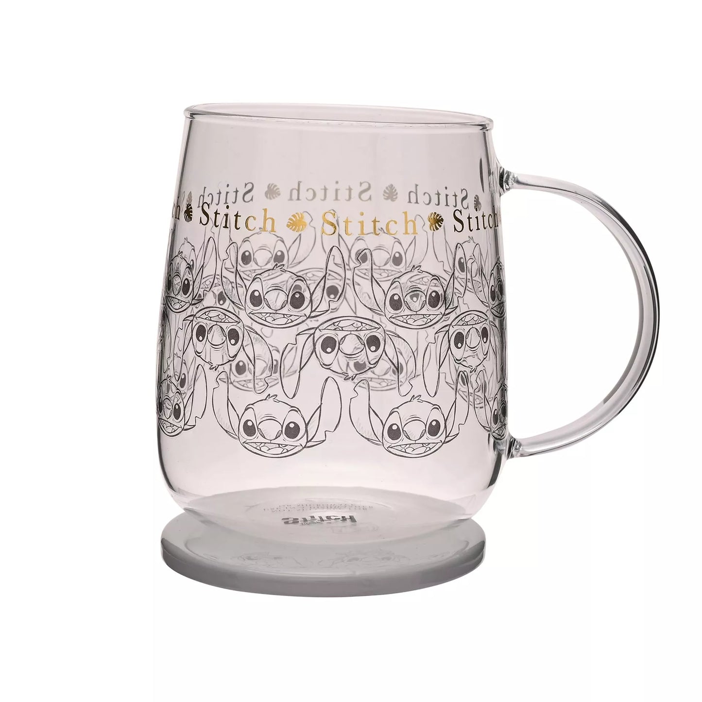Disney Glass Mug with Lid - Stitch