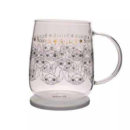 Disney Glass Mug with Lid - Stitch