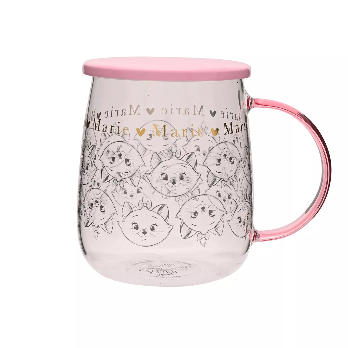 Disney Glass Mug with Lid - Marie