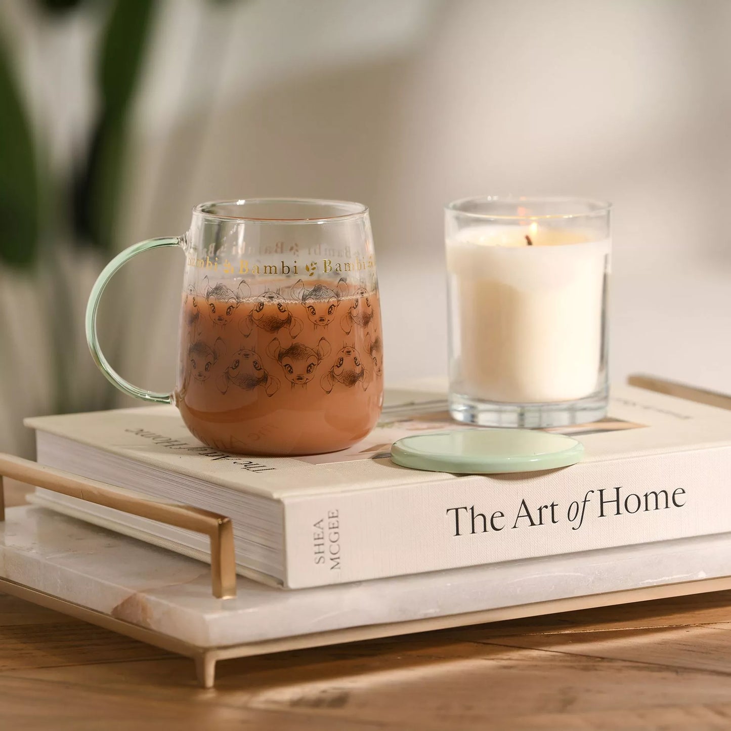 Disney Glass Mug with Lid - Bambi