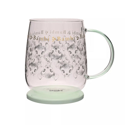 Disney Glass Mug with Lid - Bambi