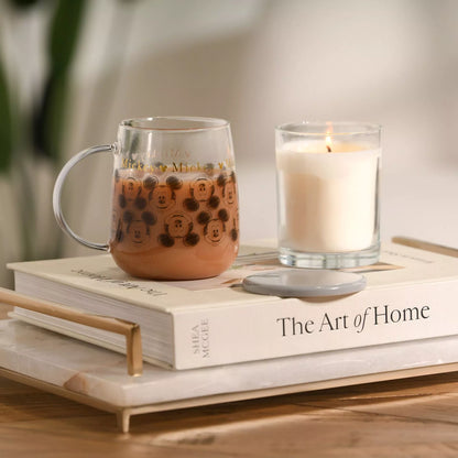 Disney Glass Mug with Lid - Mickey