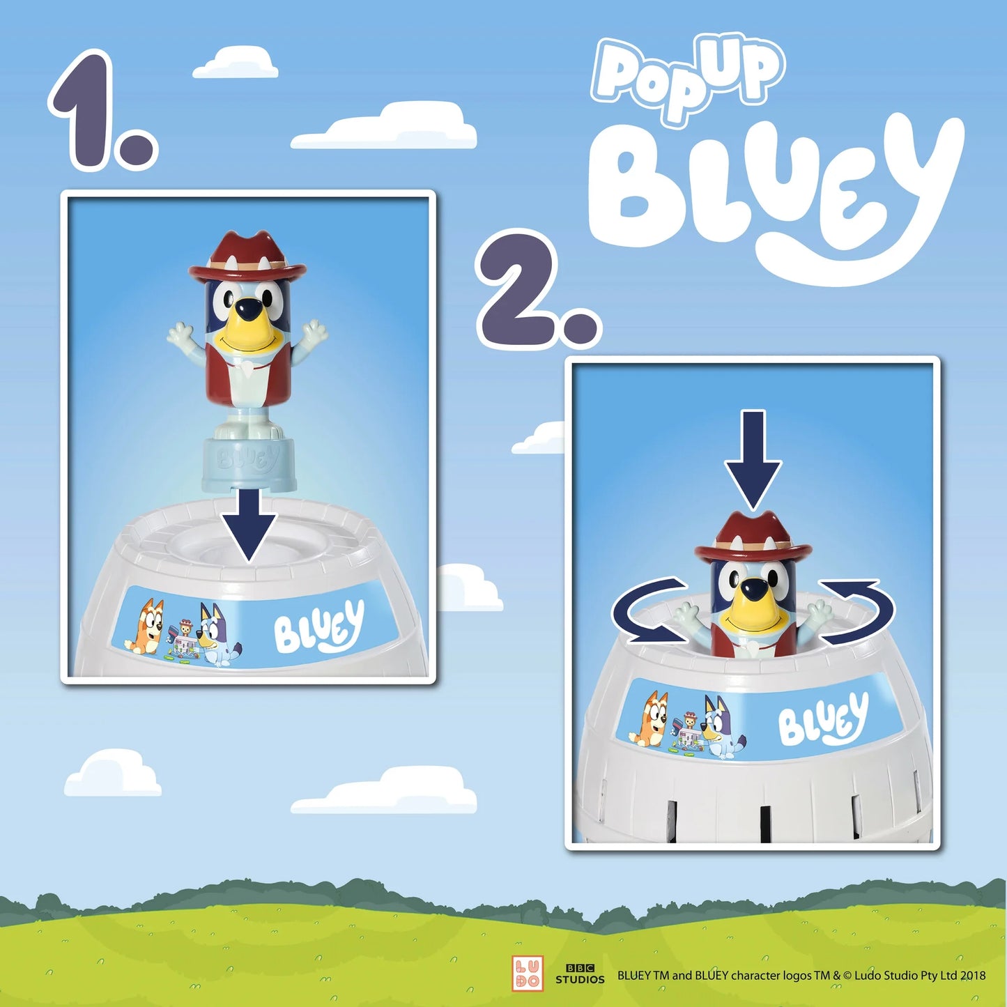 Tomy Pop Up Bluey