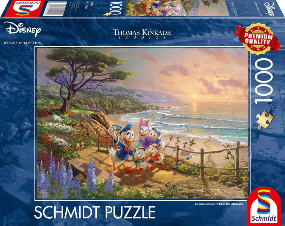 Thomas Kinkade Disney 1000 Puzzle Donald And Daisy A Duck Day
