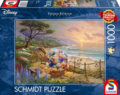 Thomas Kinkade Disney 1000 Puzzle Donald And Daisy A Duck Day