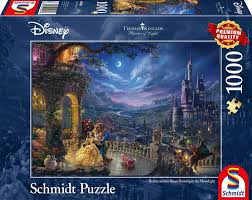 Thomas Kinkade Disney 1000 Puzzle Beauty and the Beast Dancing in the Moonlight