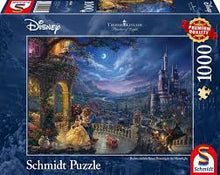 Thomas Kinkade Disney 1000 Puzzle Beauty and the Beast Dancing in the Moonlight